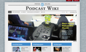 Screenshot der Website von Podcast-Wiki-Physik